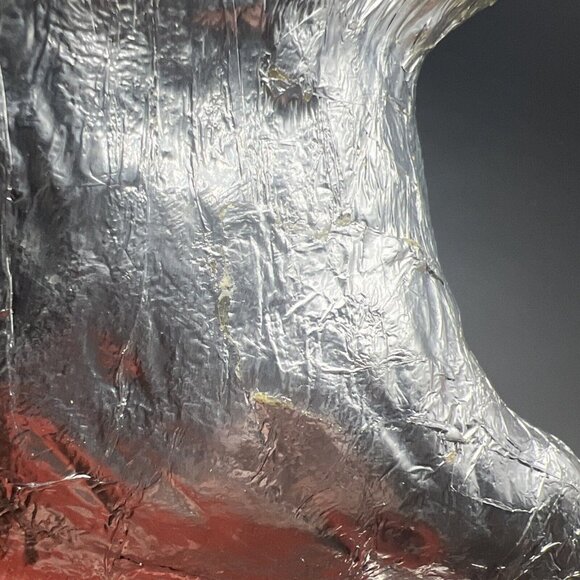 VTG Foil Wrapped Faux Chocolate Easter Bunny Rabbit Silver Decor 11in READ - Picture 10 of 16